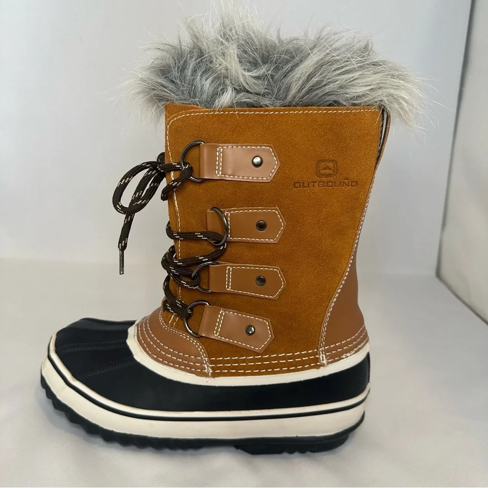 Outbound Frost Women's High Cut Boots,
Tan/Black Waterproof Winter Size 6 - Picture 6 of 15